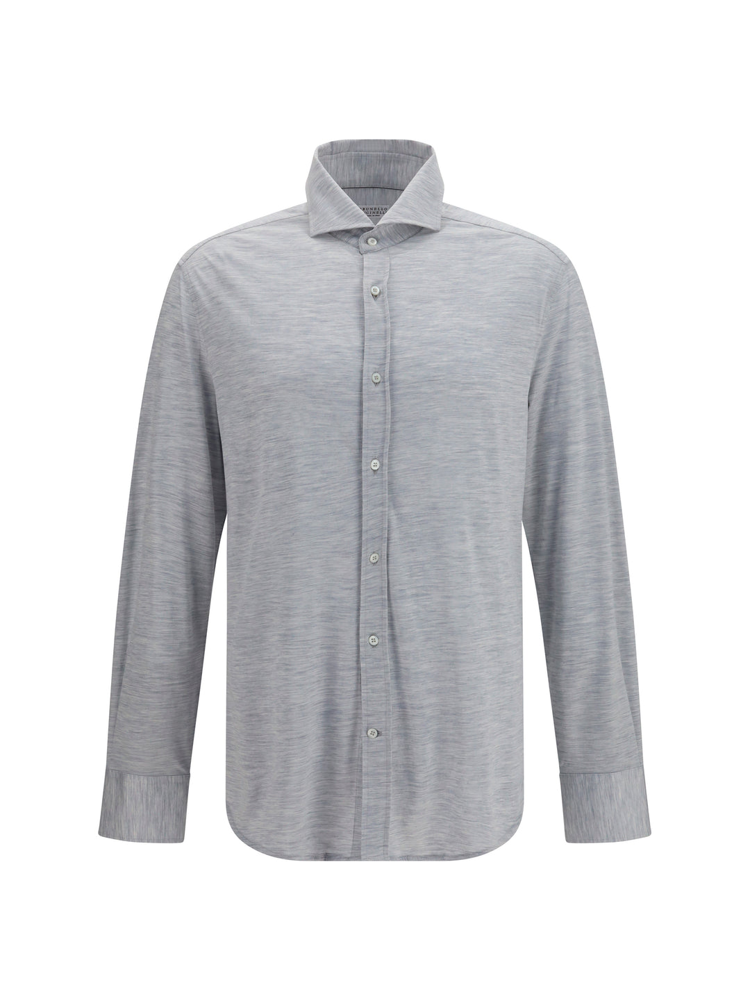 Silk and cotton jersey Shirt with spread collar 1