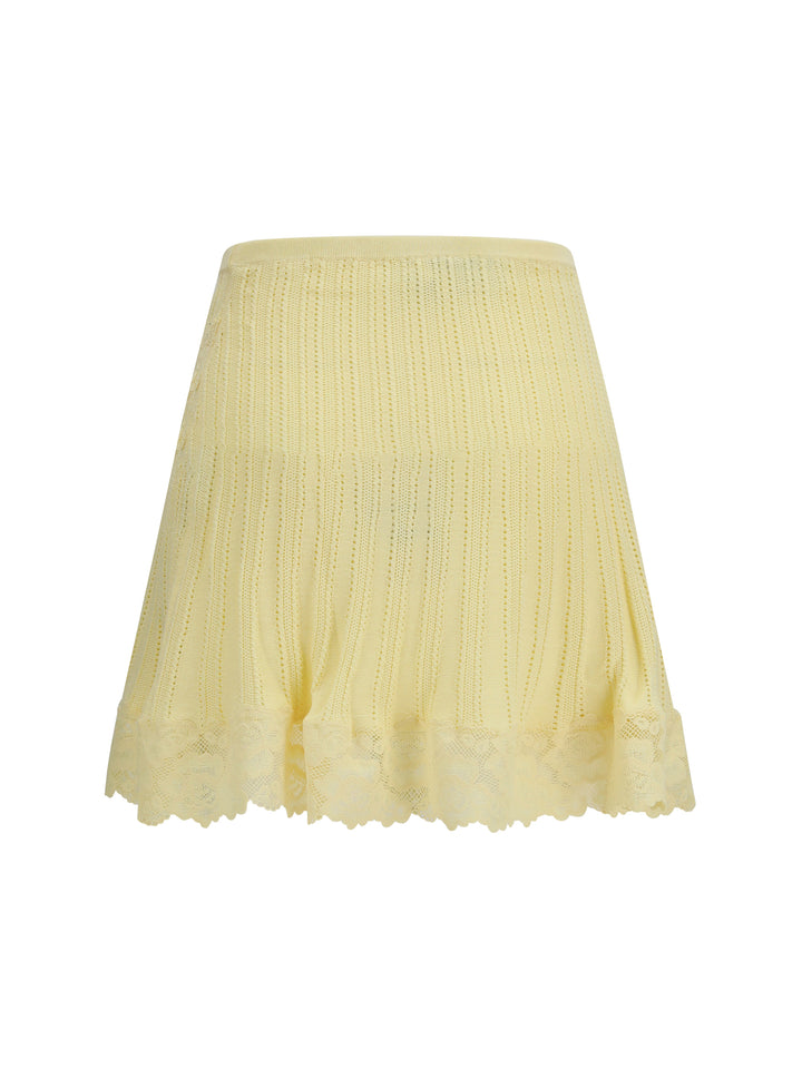 Pointelle knit mini Skirt 2