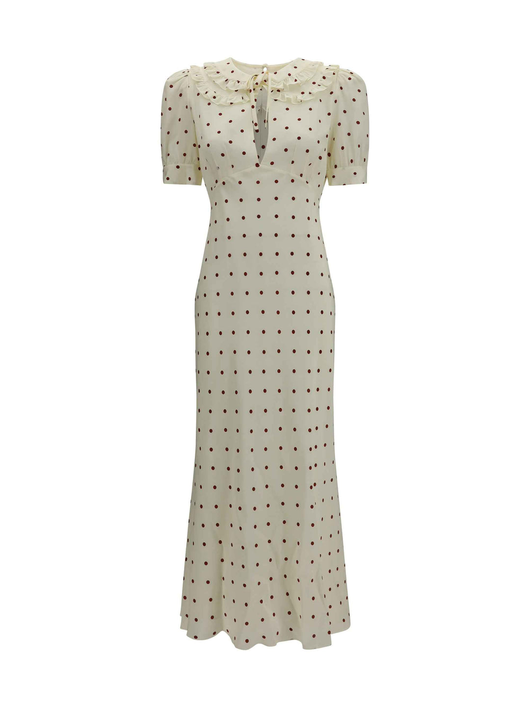 Silk polka-dot midi Dress