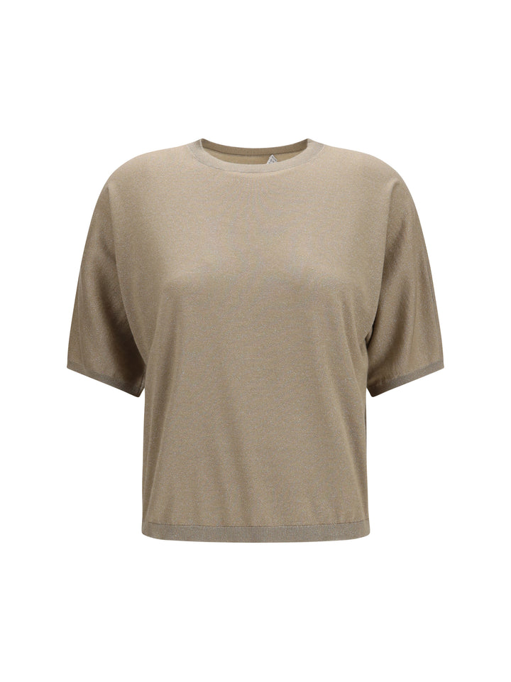 Short-sleeve cashmere and silk Sweater 1