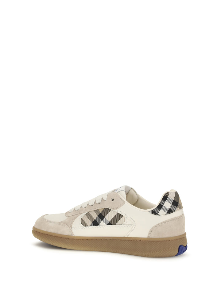 Terrace leather and Check Sneakers 3
