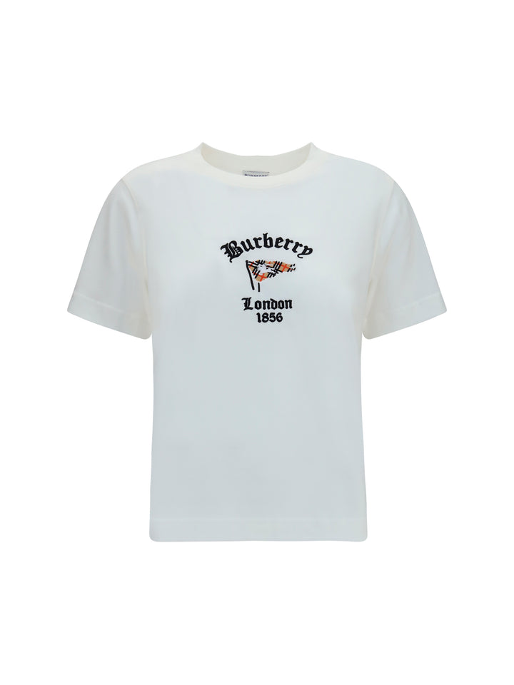 Cotton T-Shirt with Check Flag 1