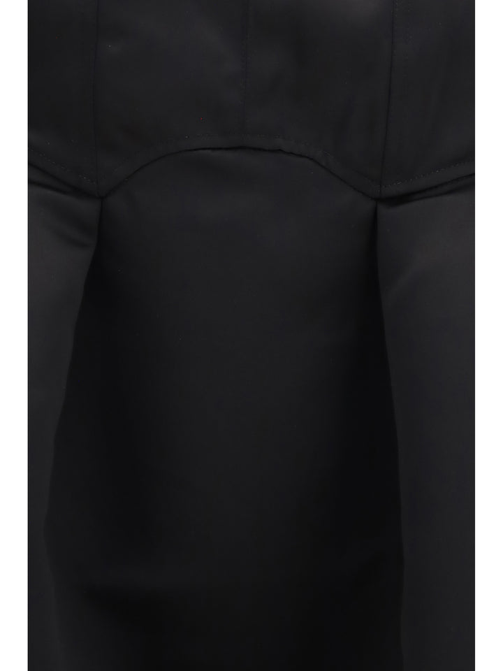 Duchesse satin midi Dress with corset 3