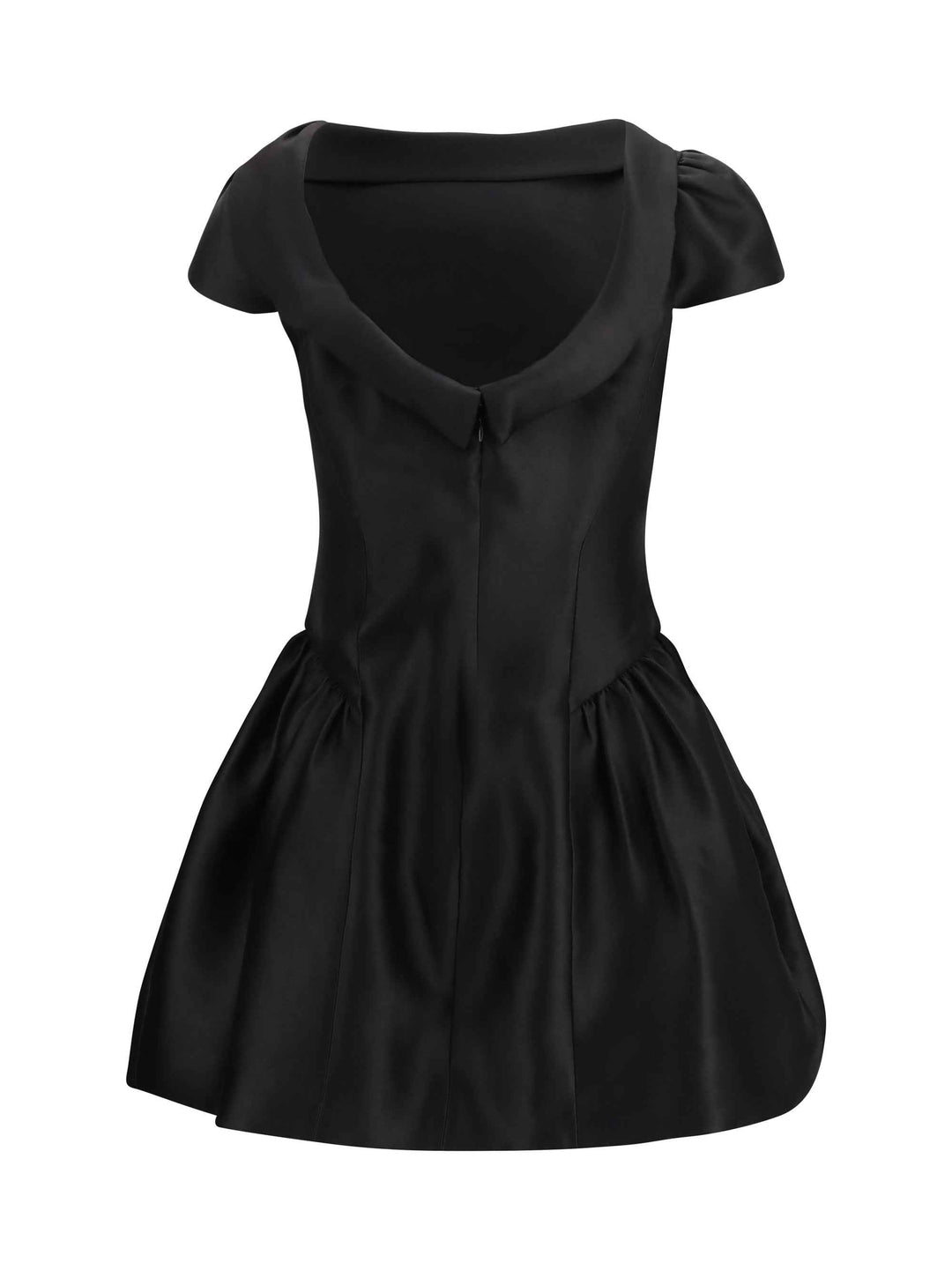 Short taffeta Dress with collar