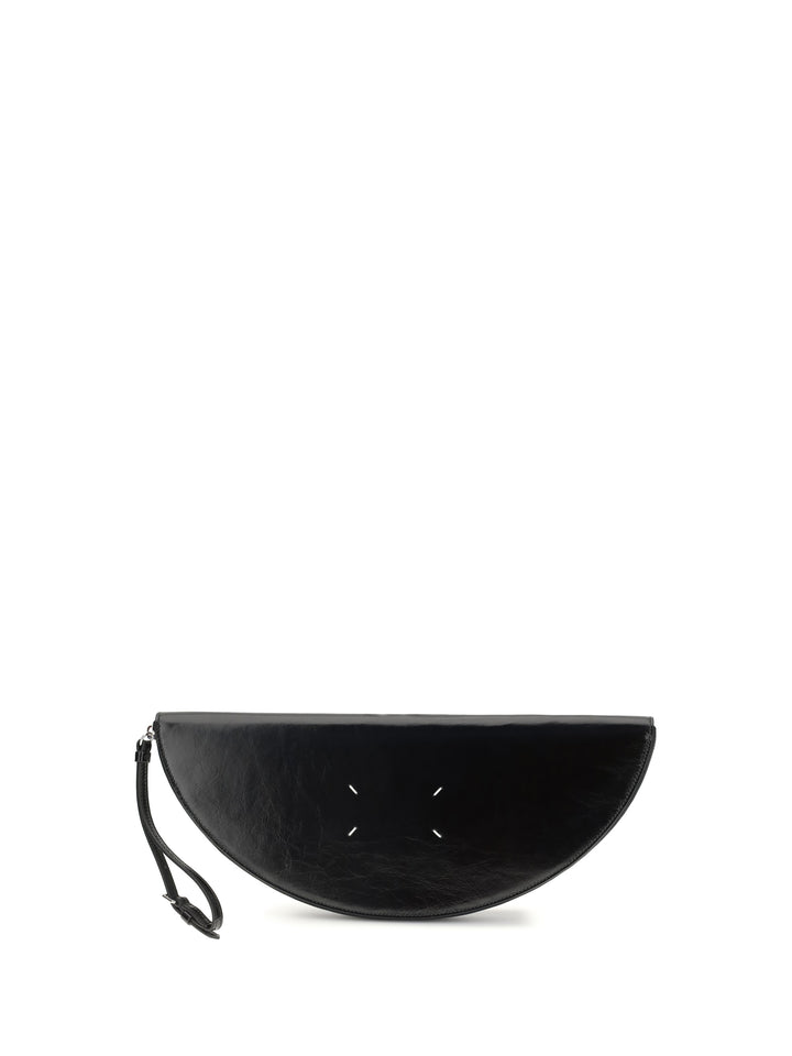Halfmoon leather Clutch Bag 1