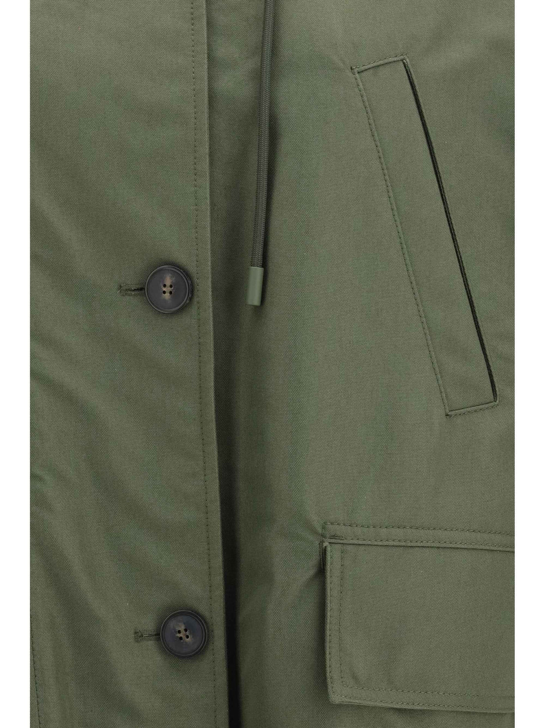 Water-repellent canvas midi Parka