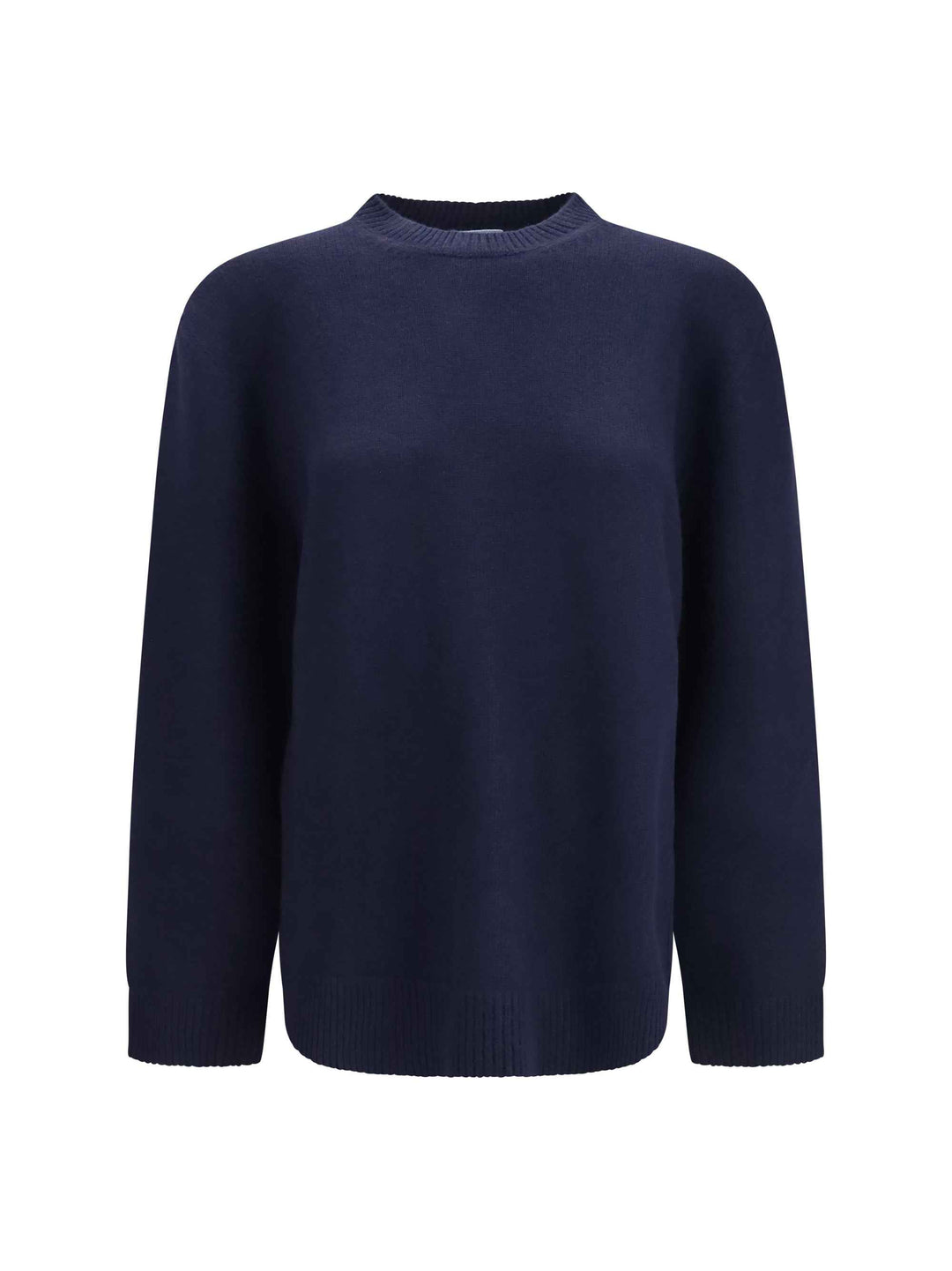 Crewneck Sweater with suede elbow patches
