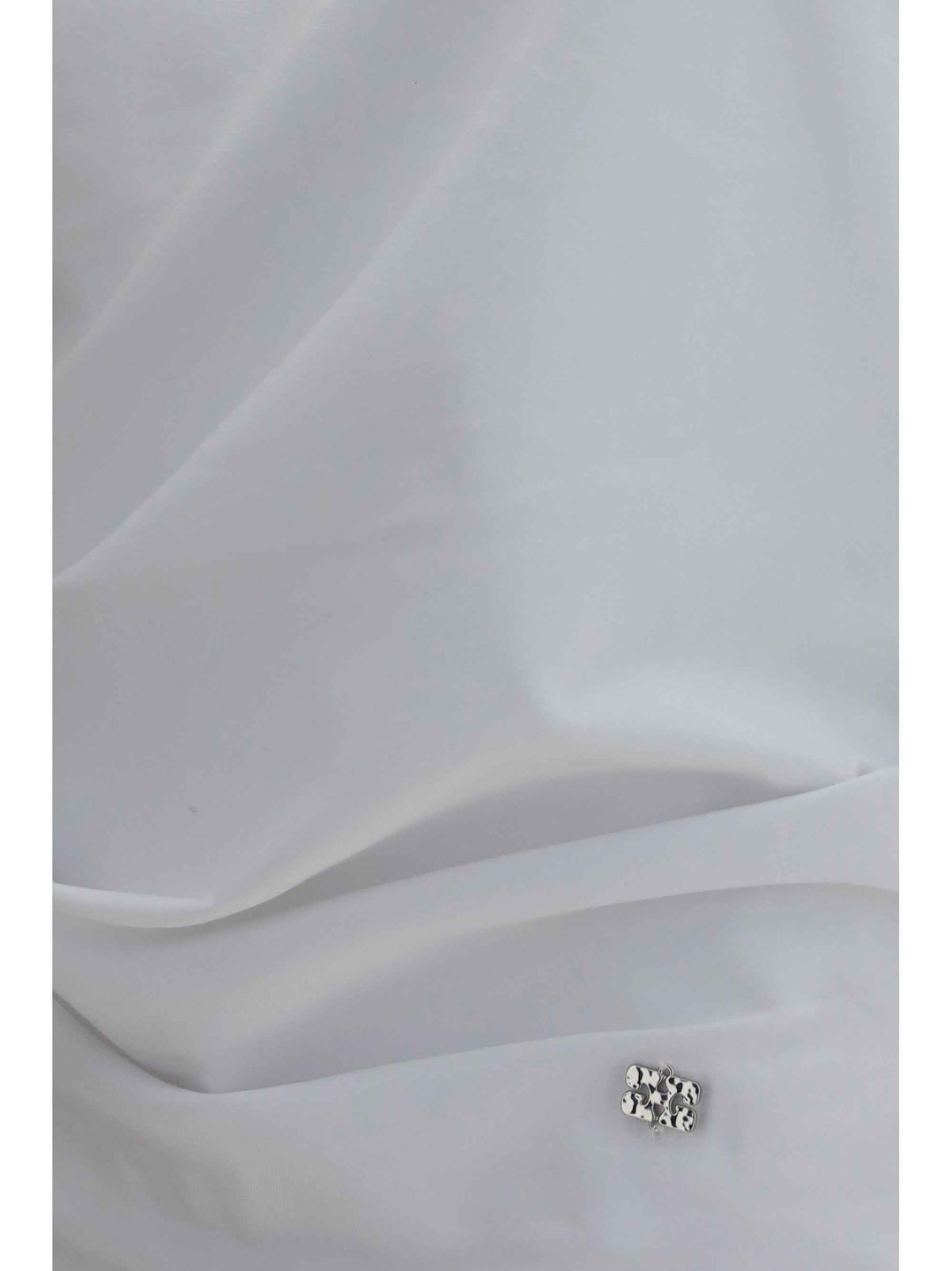 Asymmetric draped stretch cotton Top