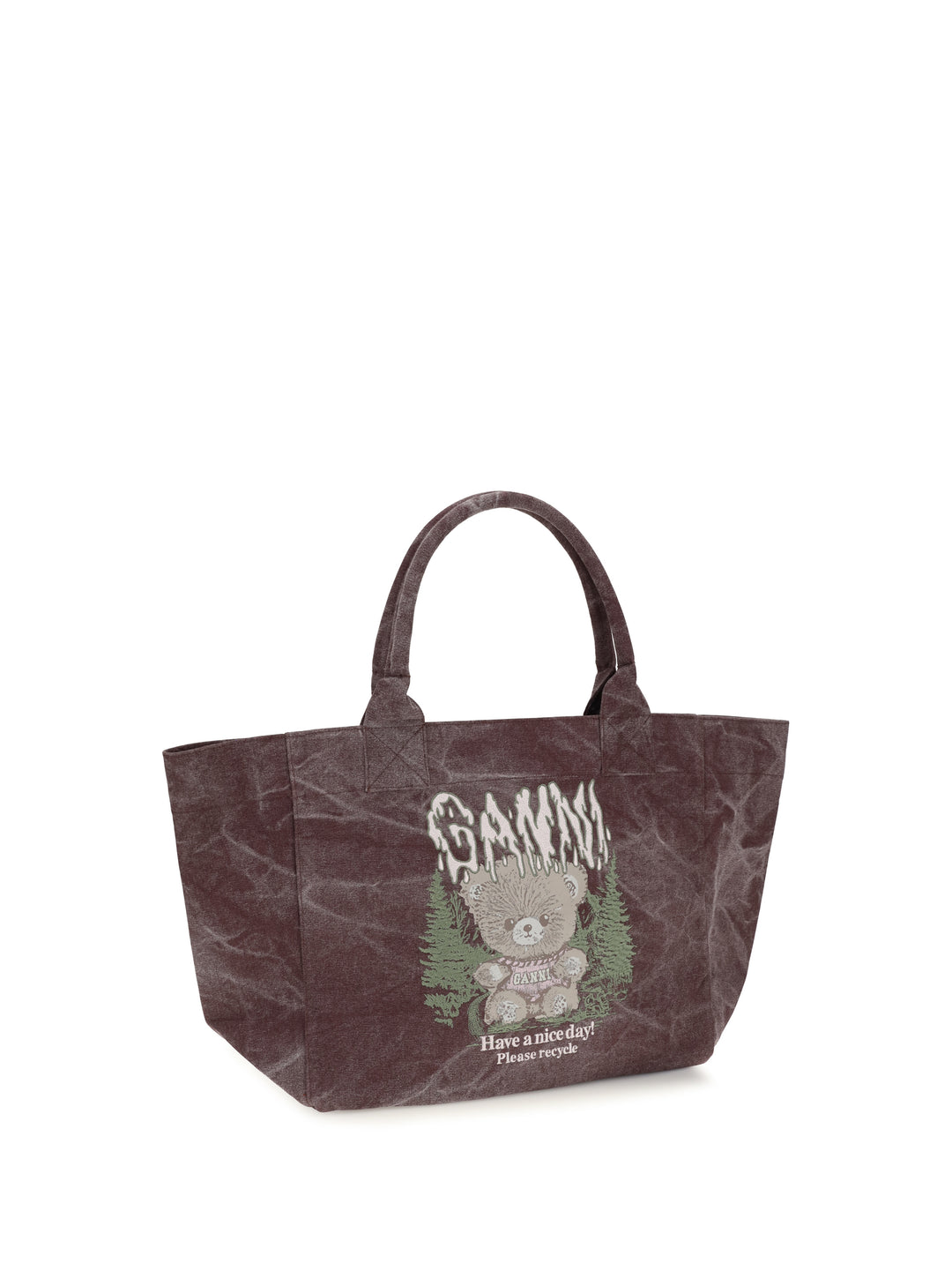 Medium trapeze teddy print Shopping Bag 2