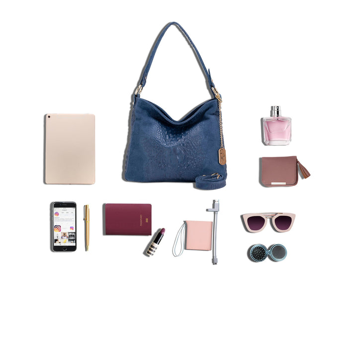 Anna Morellini Blue Hobo Bag Linda