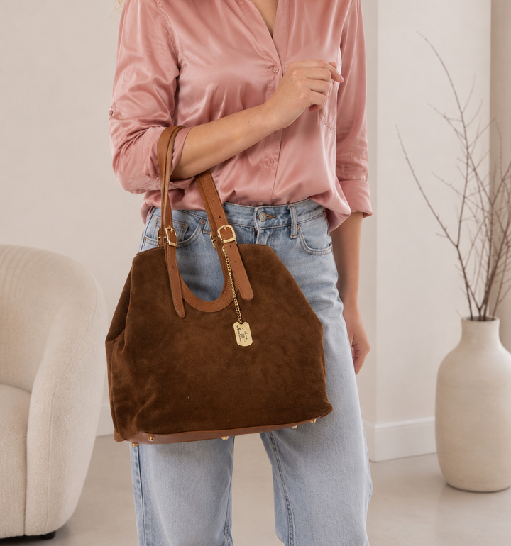 Anna Morellini Cognac Shoulder Bag Cletta