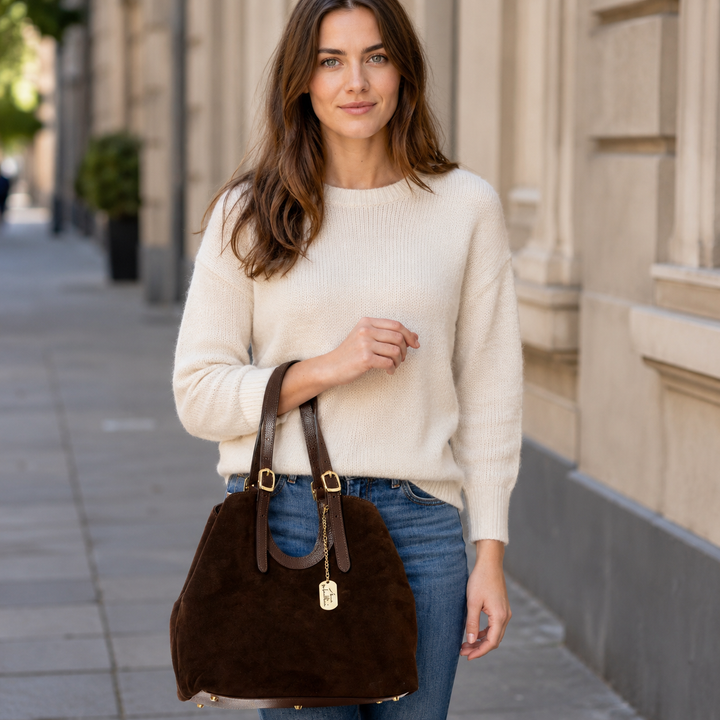 Anna Morellini Dark Brown Shoulder Bag Cletta