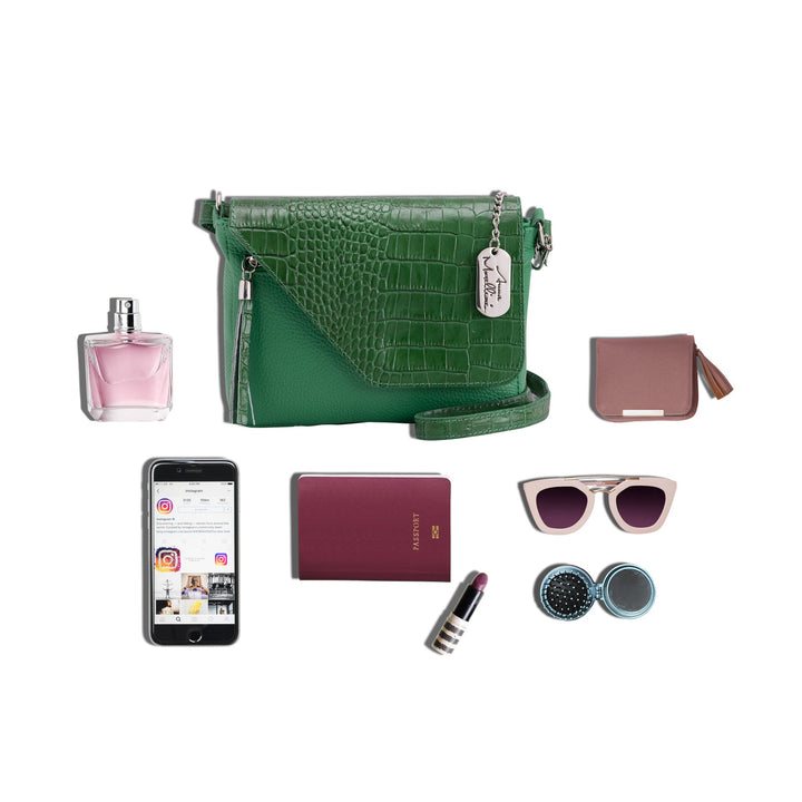 Anna Morellini Green Shoulder Bag – Mirta, Women, Leather