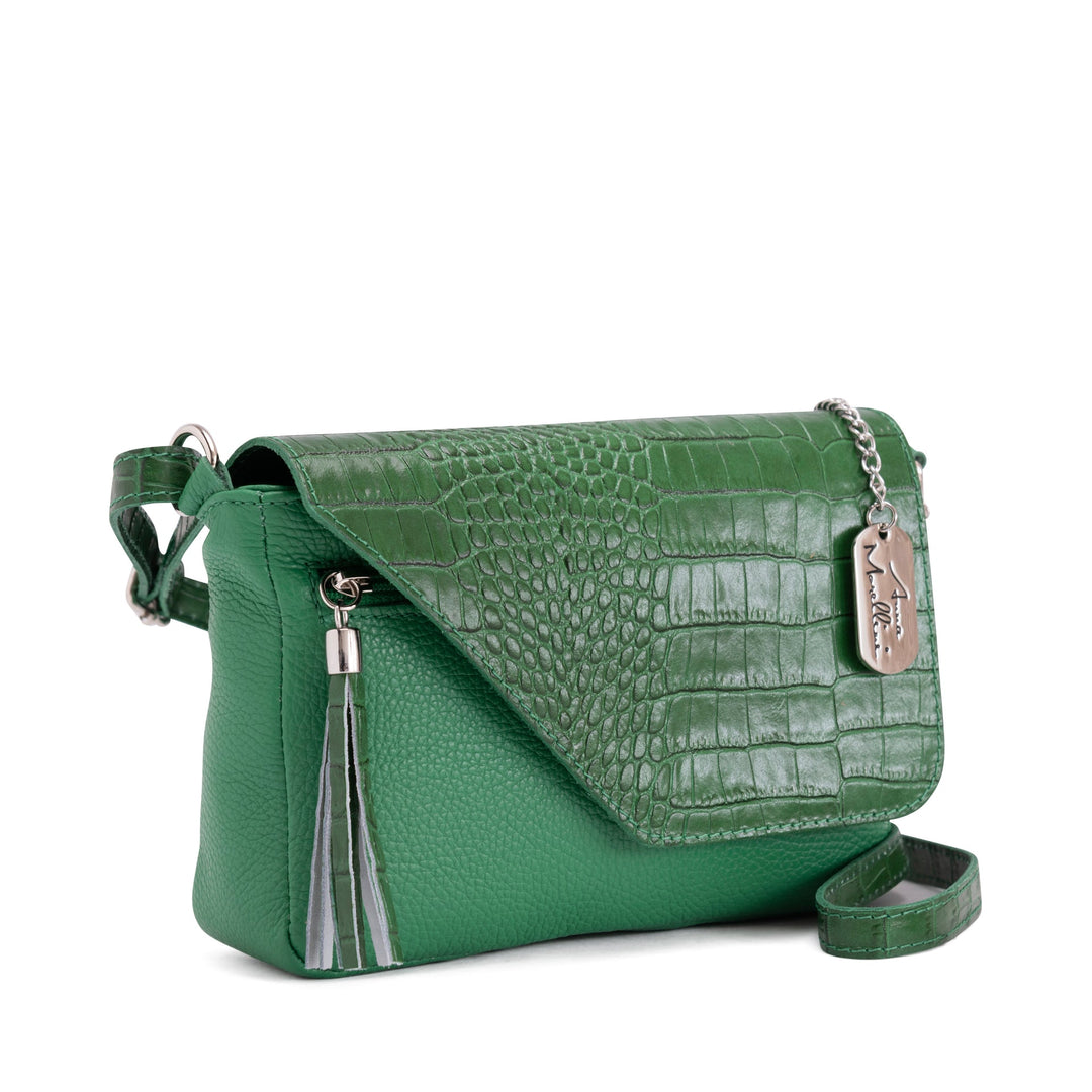 Anna Morellini Green Shoulder Bag – Mirta, Women, Leather