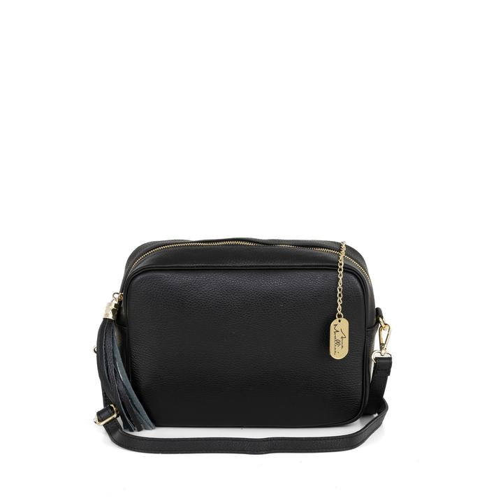 Anna Morellini Black Crossbody Bag Berta