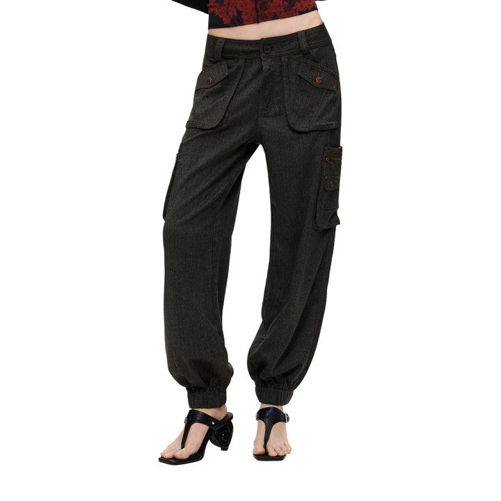Desigual Brown Trousers – Women, Polyester