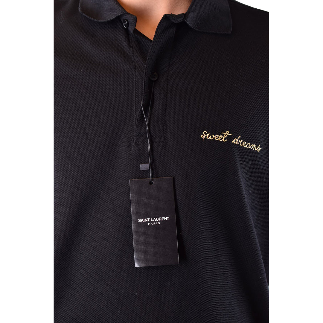SAINT LAURENT Black Polo Shirt