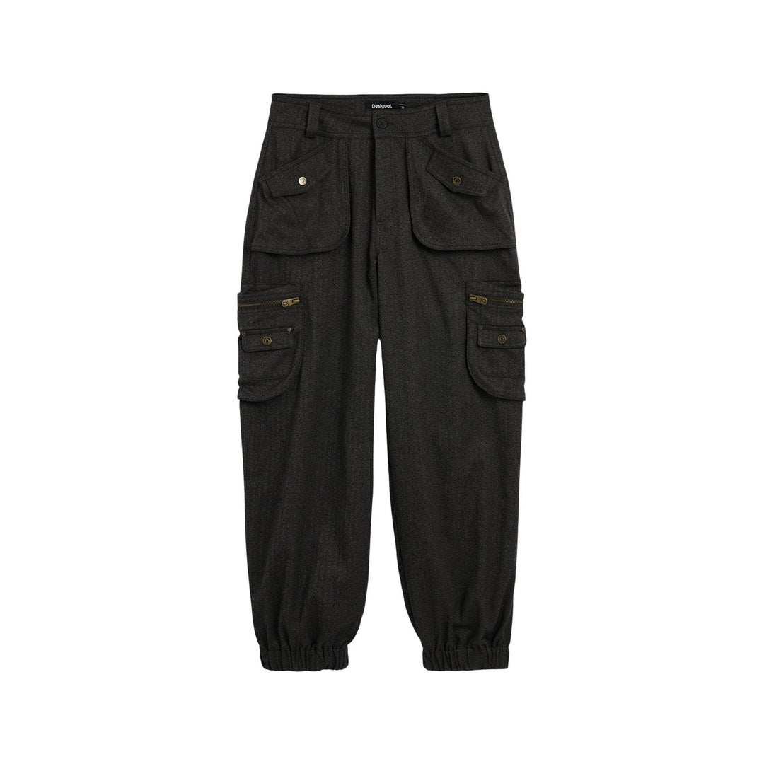 Desigual Brown Trousers – Women, Polyester